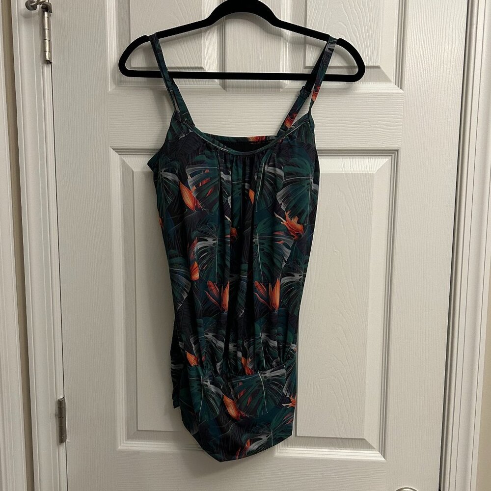 Swimsuits For All NWT tropical print tankini top (12)